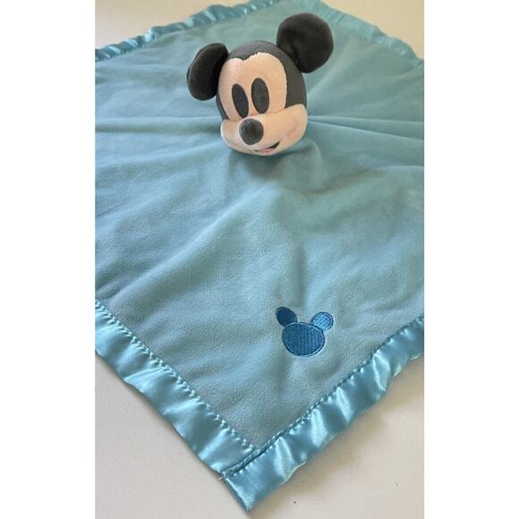 Disney Mickey Mouse Lovey Baby Blue Security Blanket - Picture 2 of 8